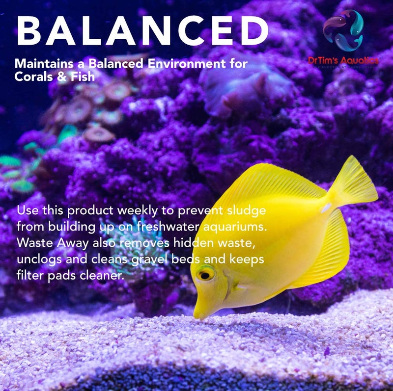 DrTim's Aquatics Freshwater Waste-Away Sludge Busting Solution â€“ for Freshwater Aquaria, Fish Tanks, Aquariums â€“ Unclogs, Cleans Gravel Beds, Removes Hidden Wastes â€“ 100% Natural â€“ 32 oz. - Image 2